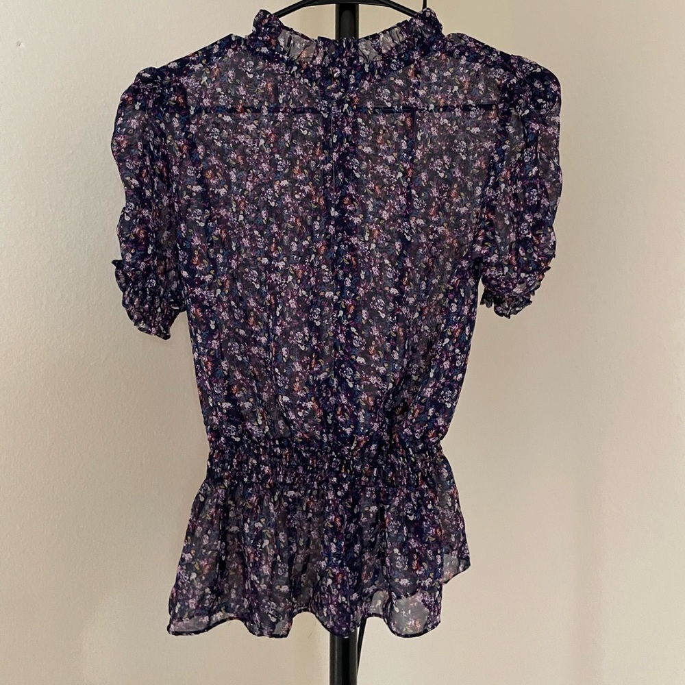 Sugarlips purple floral blouse
